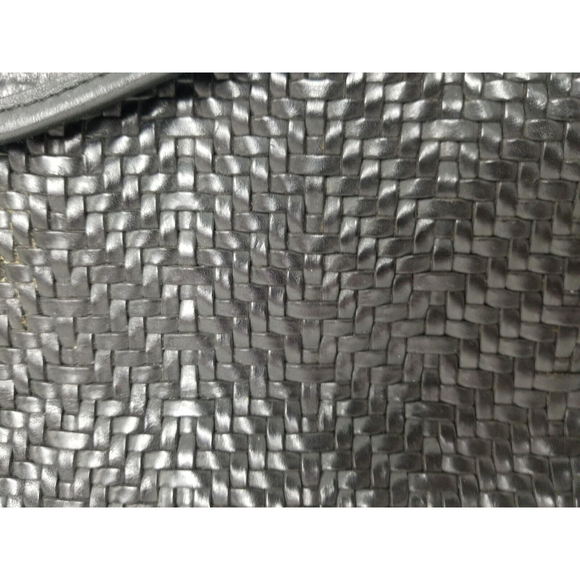 Brighton briefcase Shoulder bag black woven leather Croc embossed turn lock - Picture 4 of 12